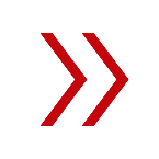 Red icon with two right-facing chevrons.