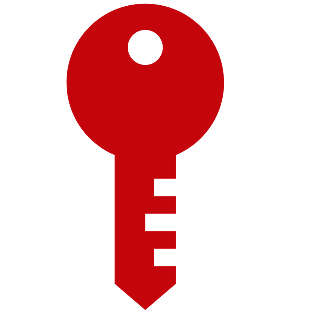 Icon of a red key